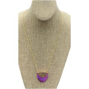 Barse Pictograph Necklace- Purple Turquoise-Bronze- NWT